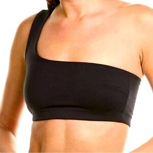 NWT Terez TLC One-Strap Bra in Jet Black, XS